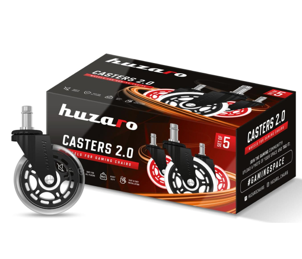 Huzaro Kółka do fotela Casters 2.0 Black HZ-Casters 2.0 Black - 1095468 - zdjęcie 3
